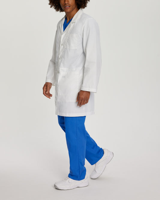 5-Pocket Mid-Length Tablet White Coat  | White