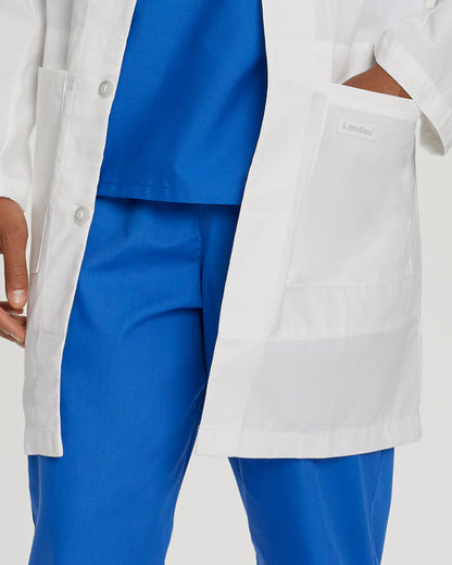 5-Pocket Mid-Length Tablet White Coat  | White