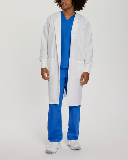 2-Pocket Full-Length White Coat  | White