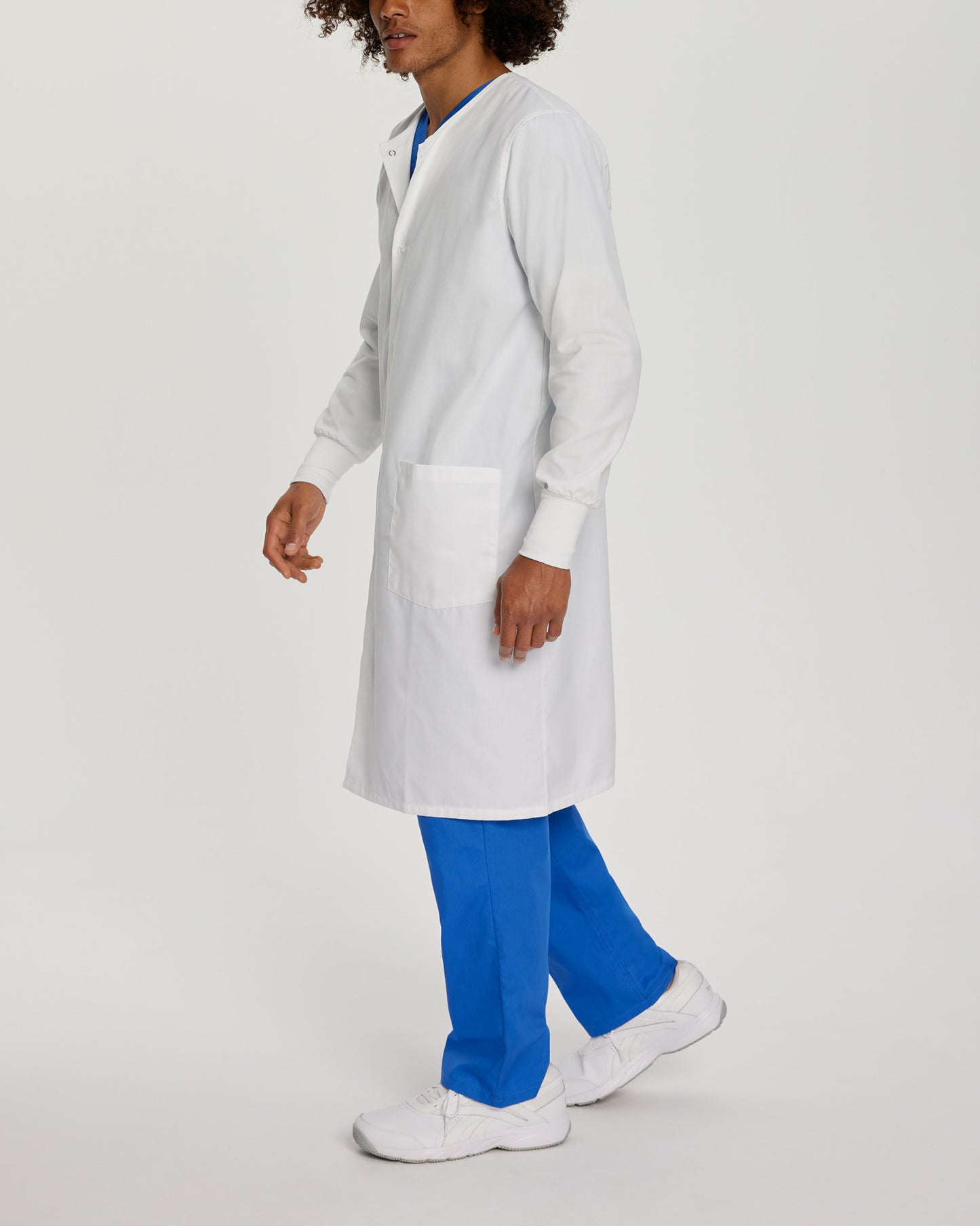 2-Pocket Full-Length White Coat  | White