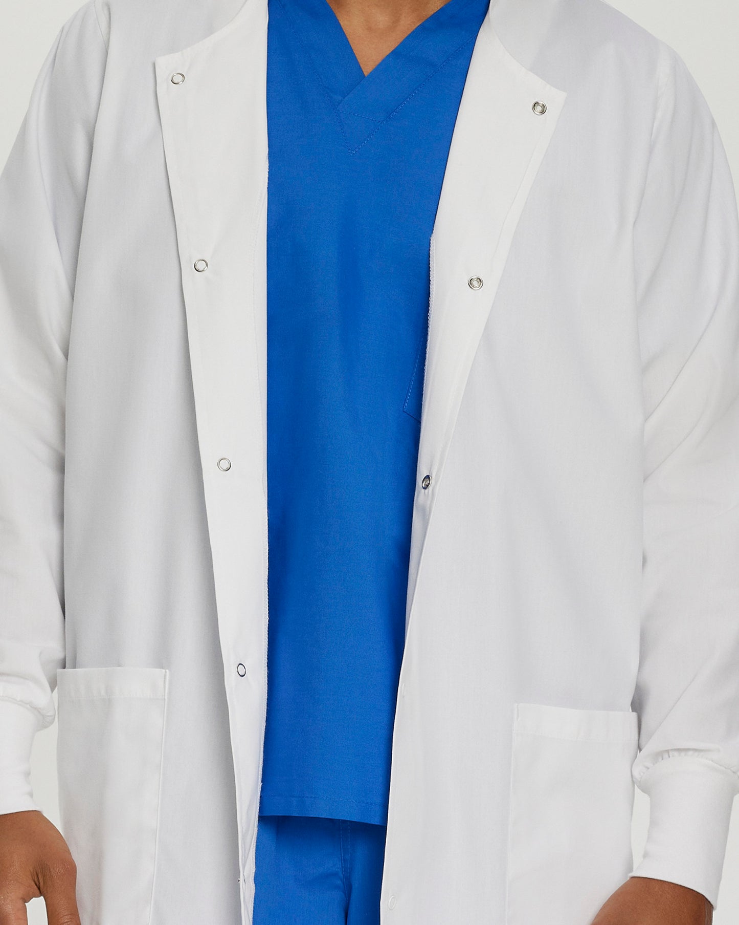 2-Pocket Full-Length White Coat  | White