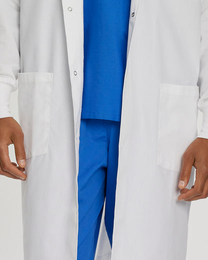 2-Pocket Full-Length White Coat  | White