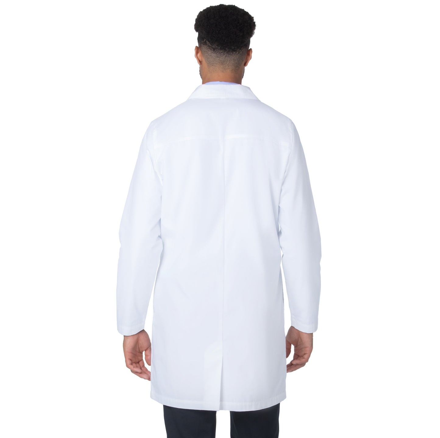 4-Pocket Mid-Length White Coat  | White Sanded