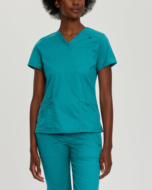 ProFlex 3-Pocket V-Neck Top  | Teal