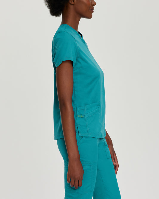 ProFlex 3-Pocket V-Neck Top  | Teal