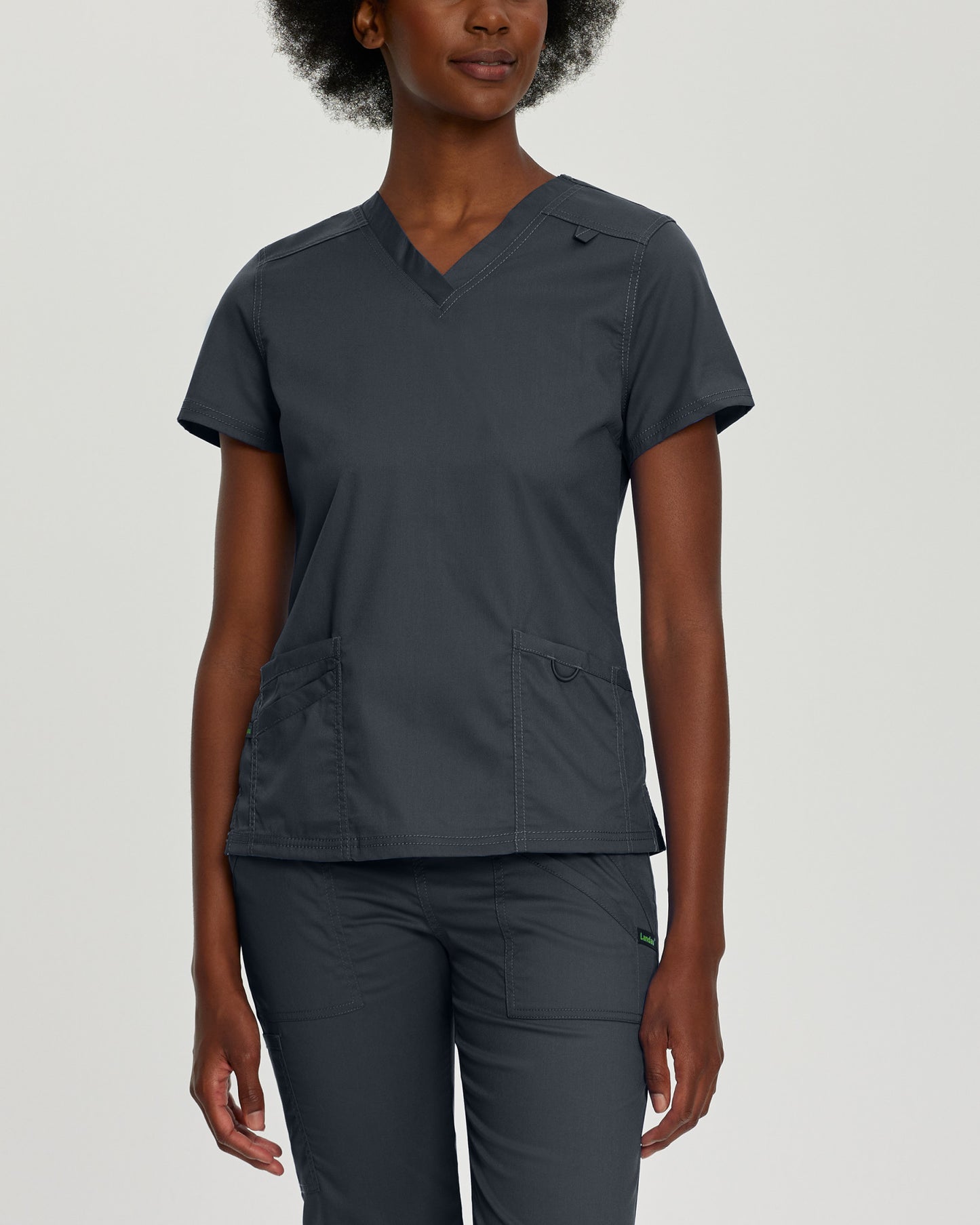 ProFlex 3-Pocket V-Neck Top  | Graphite