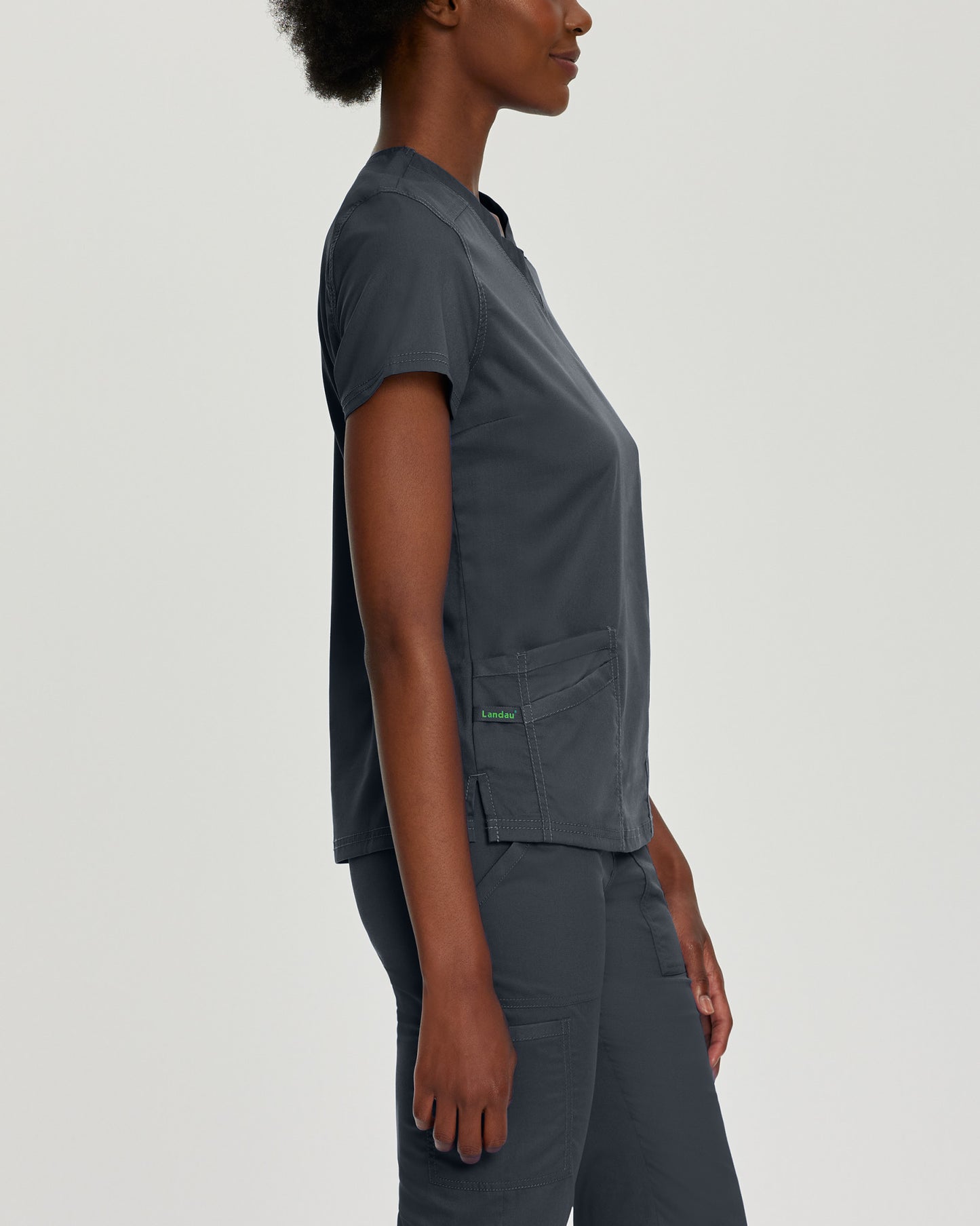 ProFlex 3-Pocket V-Neck Top  | Graphite