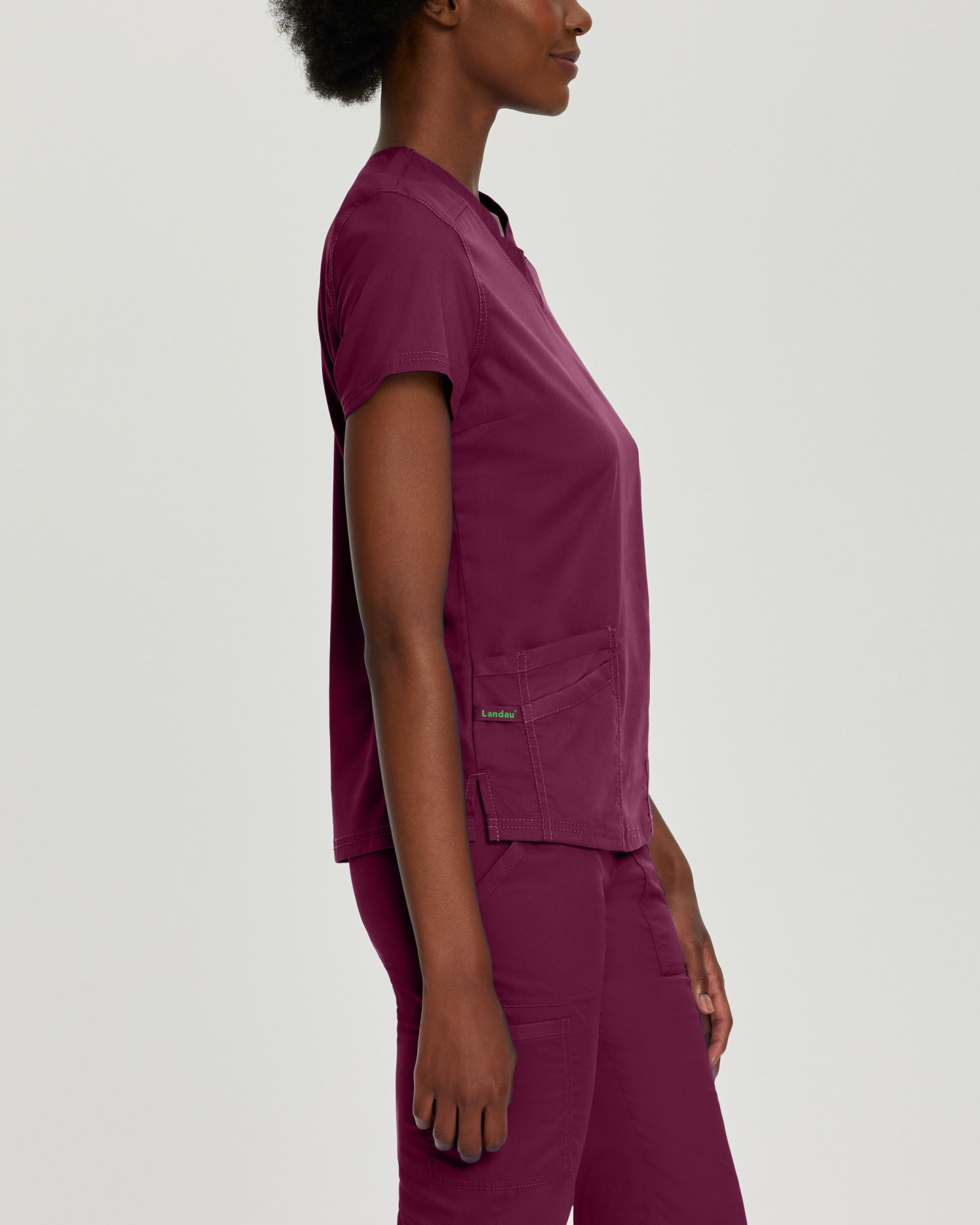 ProFlex 3-Pocket V-Neck Top  | Wine