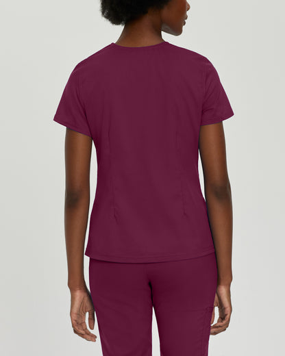 ProFlex 3-Pocket V-Neck Top  | Wine
