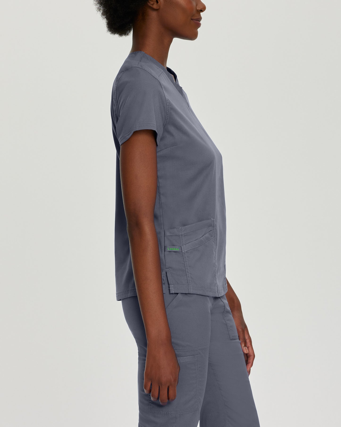 ProFlex 3-Pocket V-Neck Top  | Steel