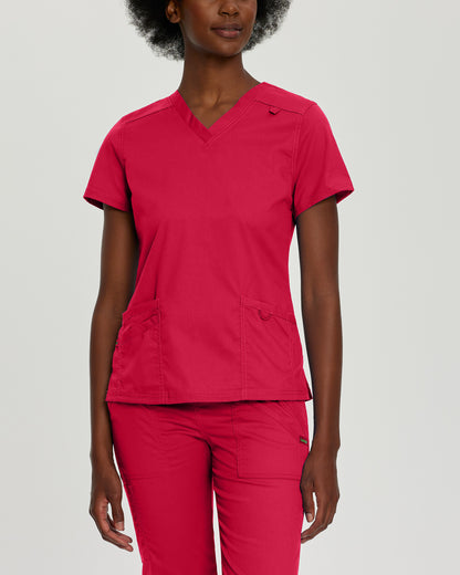 ProFlex 3-Pocket V-Neck Top  | True Red