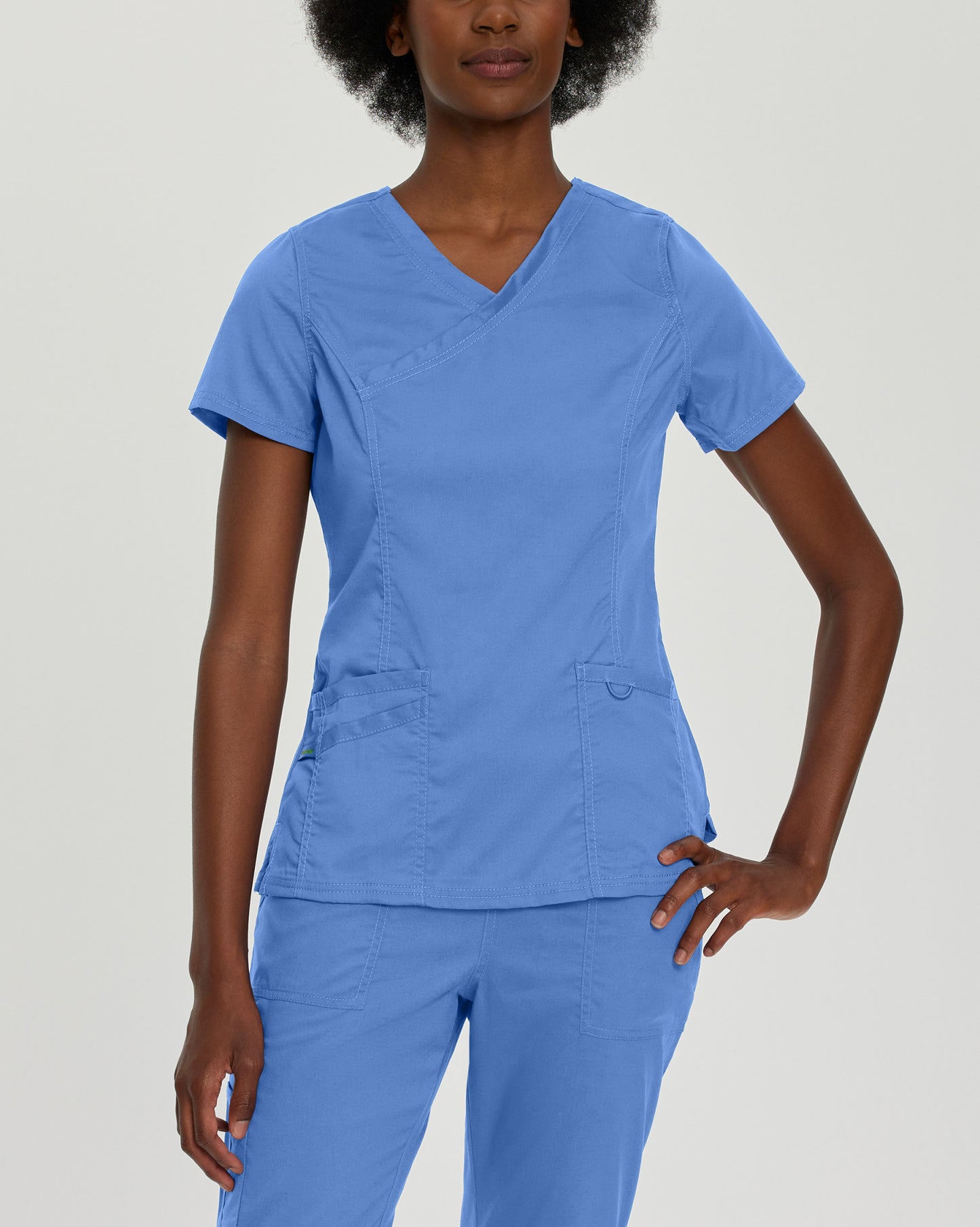 ProFlex 3-Pocket Mock Wrap Neck Top  | Ceil