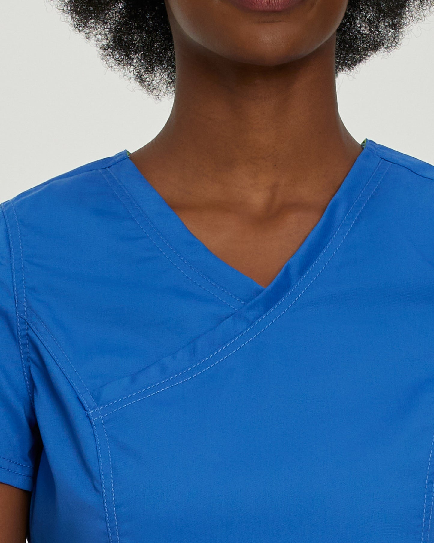 ProFlex 3-Pocket Mock Wrap Neck Top  | Royal