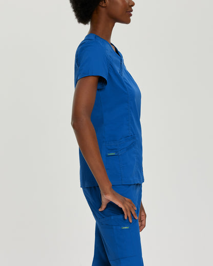 ProFlex 3-Pocket Mock Wrap Neck Top  | Galaxy