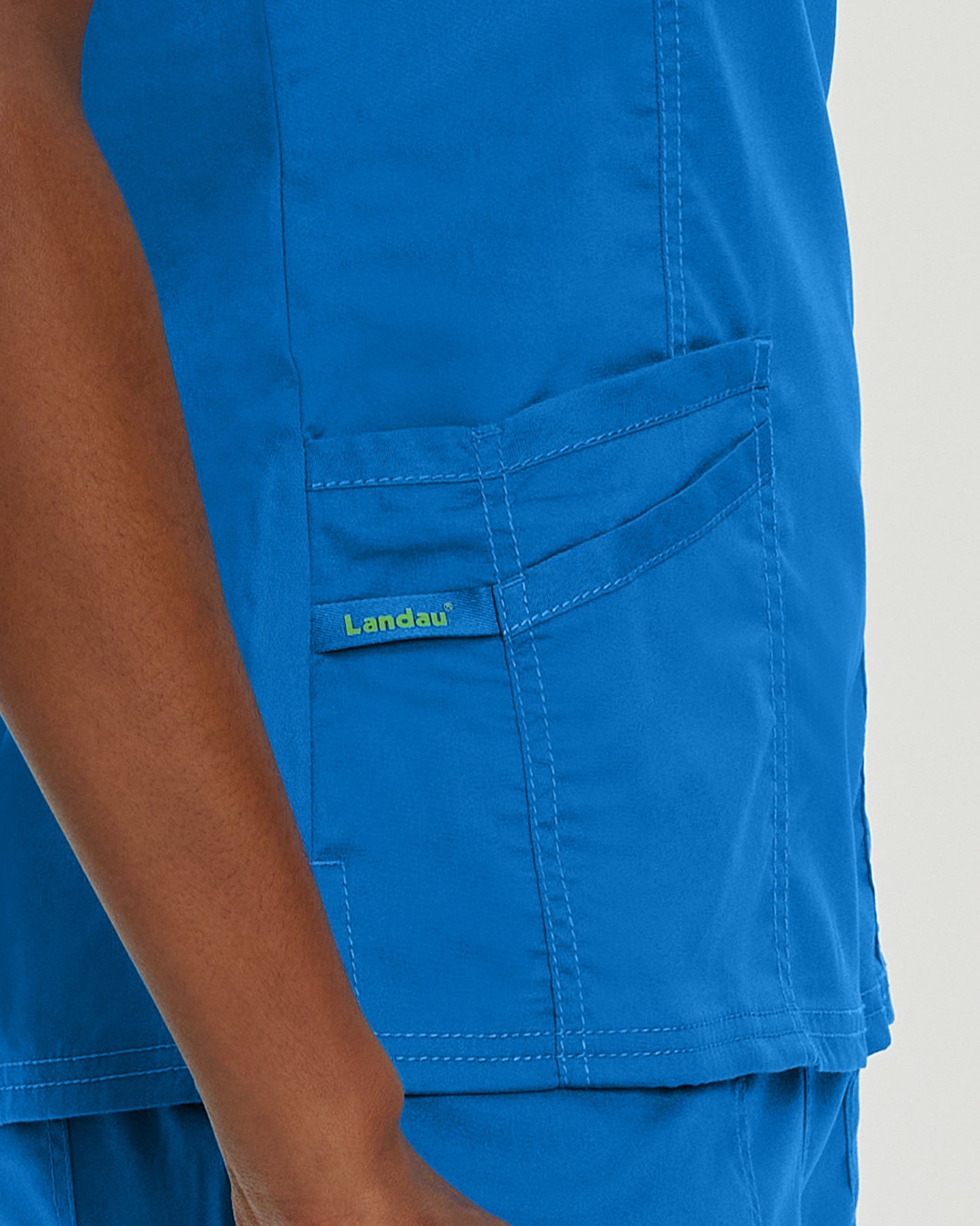 ProFlex 3-Pocket Mock Wrap Neck Top  | Sandstone