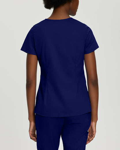 ProFlex 3-Pocket Mock Wrap Neck Top  | True Navy