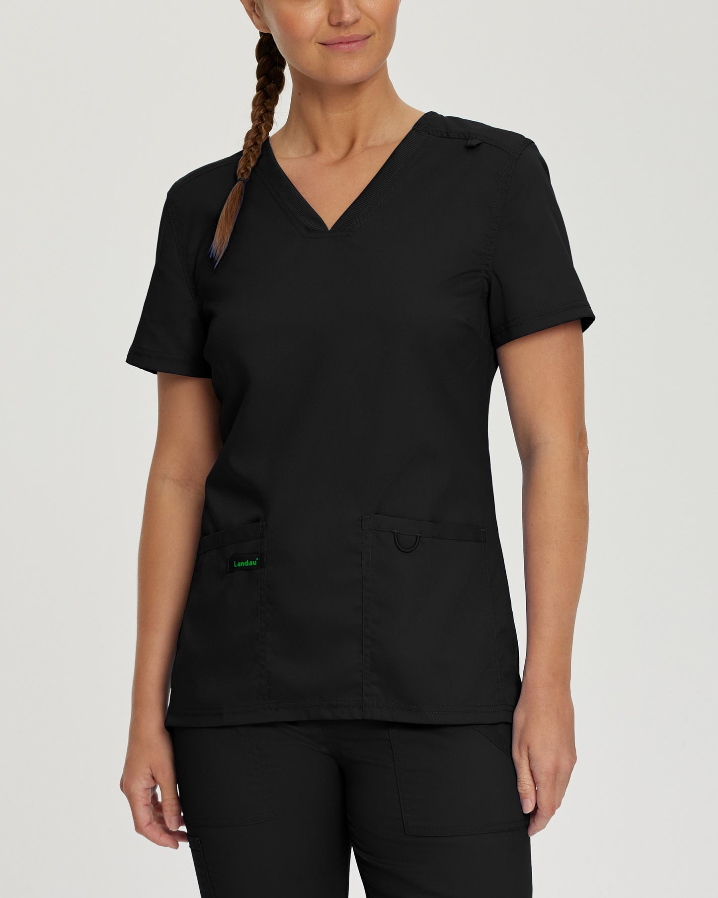 ProFlex 2-Pocket V-Neck Top  | Black