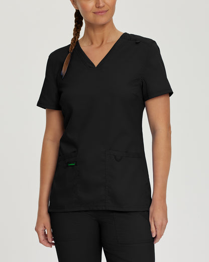 ProFlex 2-Pocket V-Neck Top  | Black