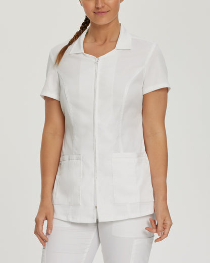 ProFlex 5-Pocket Notch Collar Top  | White