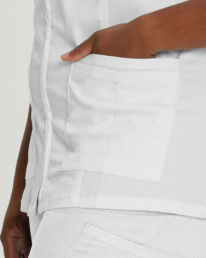 ProFlex 5-Pocket Notch Collar Top  | White