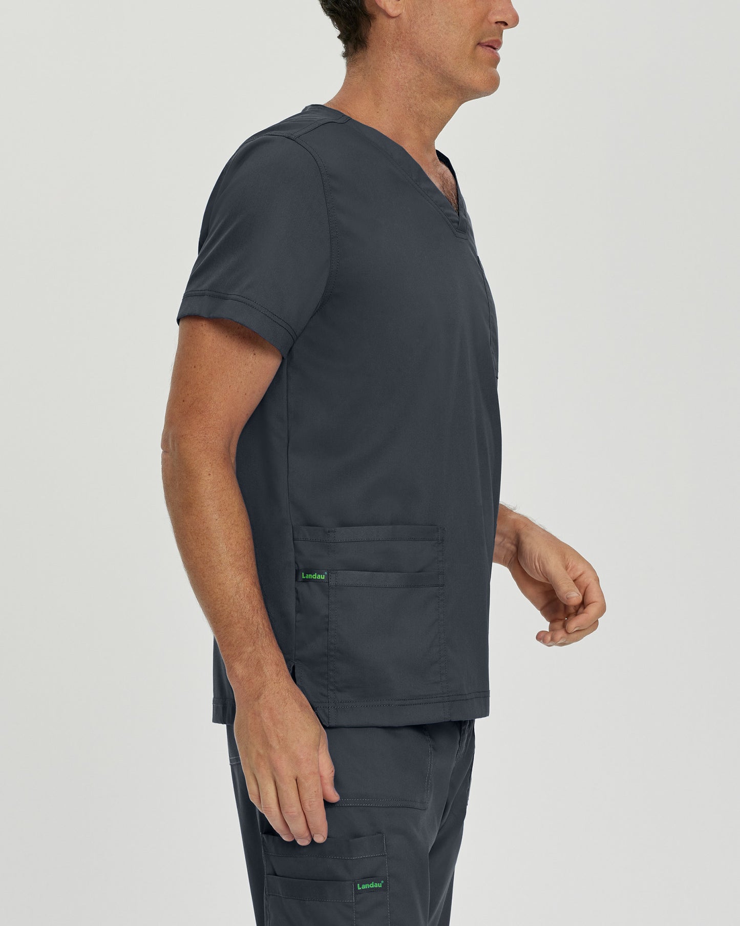 ProFlex 4-Pocket V-Neck Top  | Graphite