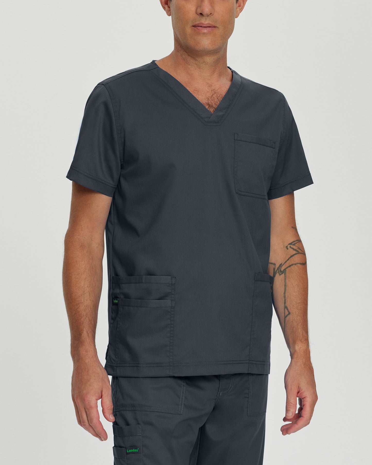 ProFlex 4-Pocket V-Neck Top  | Graphite
