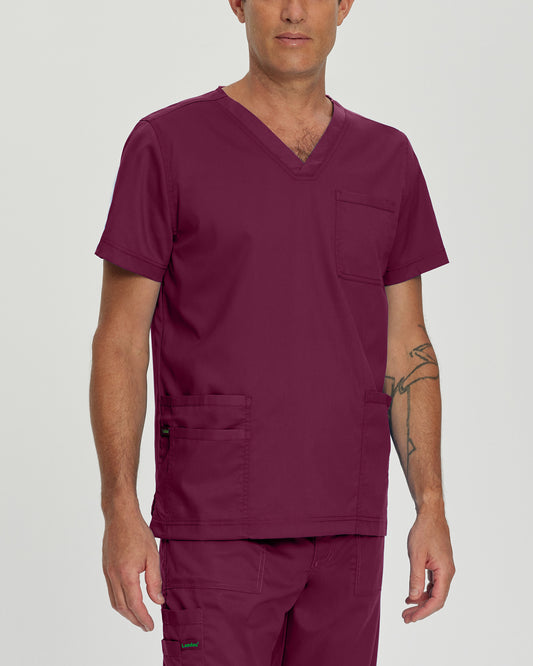 ProFlex 4-Pocket V-Neck Top  | Wine
