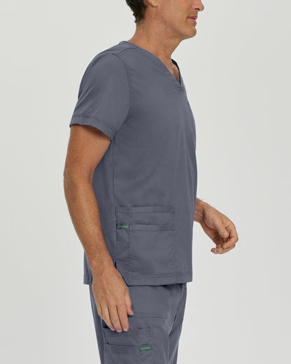 ProFlex 4-Pocket V-Neck Top  | Steel