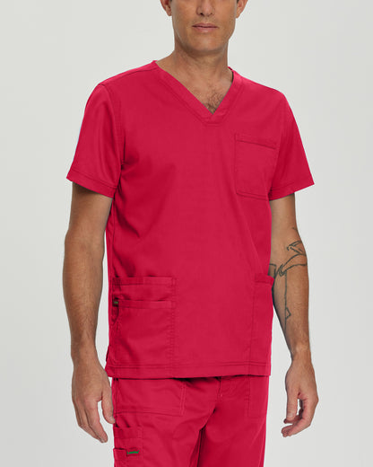 ProFlex 4-Pocket V-Neck Top  | True Red