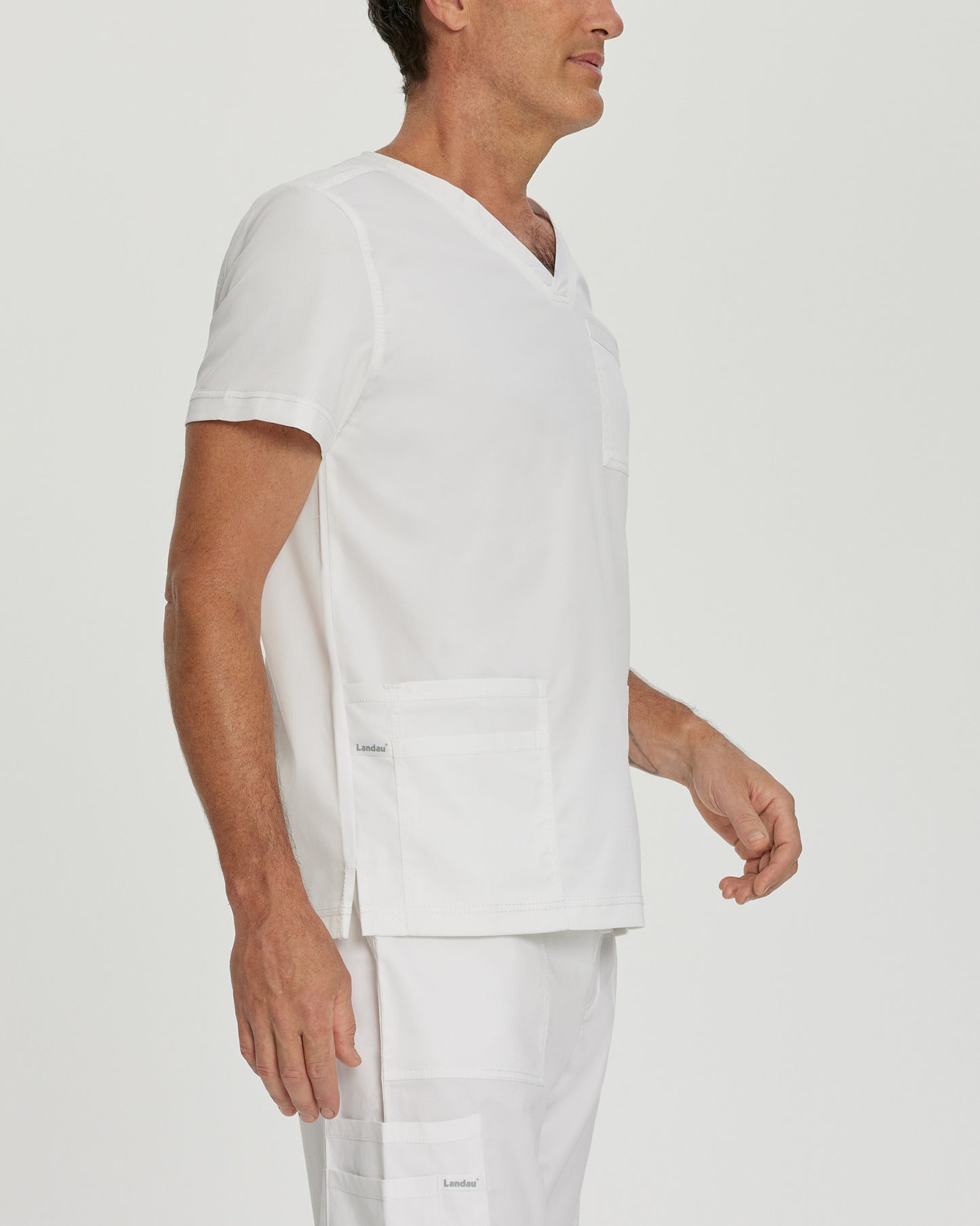ProFlex 4-Pocket V-Neck Top  | White