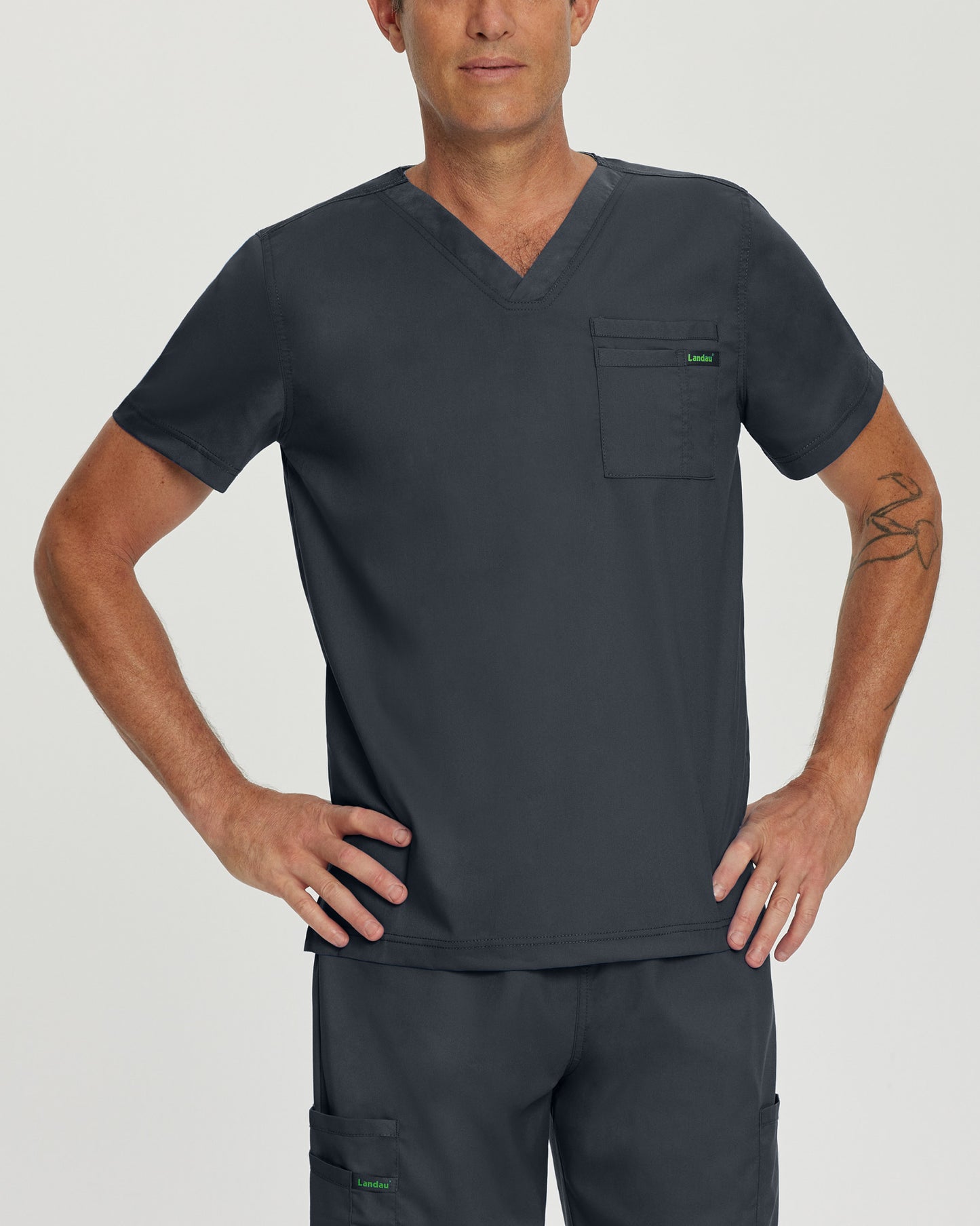 ProFlex 2-Pocket V-Neck Top  | Graphite