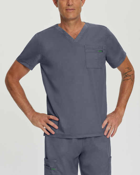 ProFlex 2-Pocket V-Neck Top  | Steel