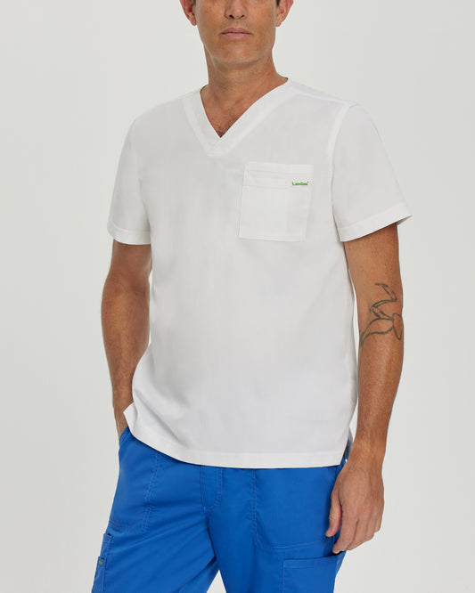 ProFlex 2-Pocket V-Neck Top  | White