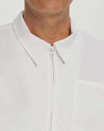 ProFlex 6-Pocket Notch Collar Top  | White
