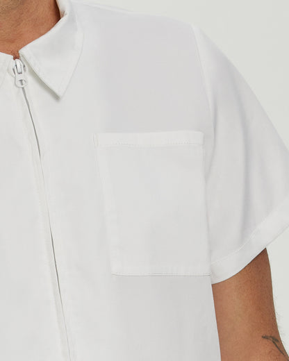 ProFlex 6-Pocket Notch Collar Top  | White