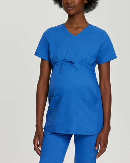 ProFlex 3-Pocket V-Neck Maternity Top  | Royal