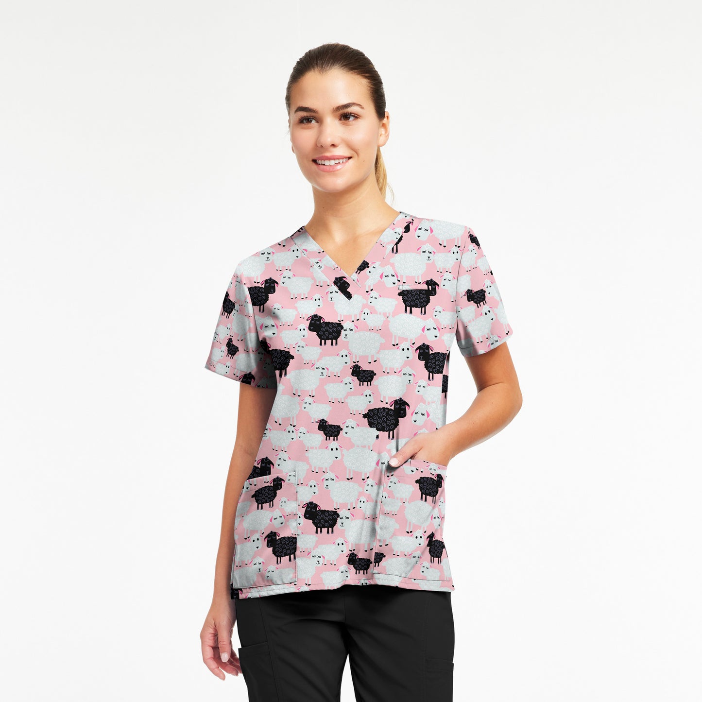 3-Pocket V-Neck Top  | Baa Baa Black Sheep