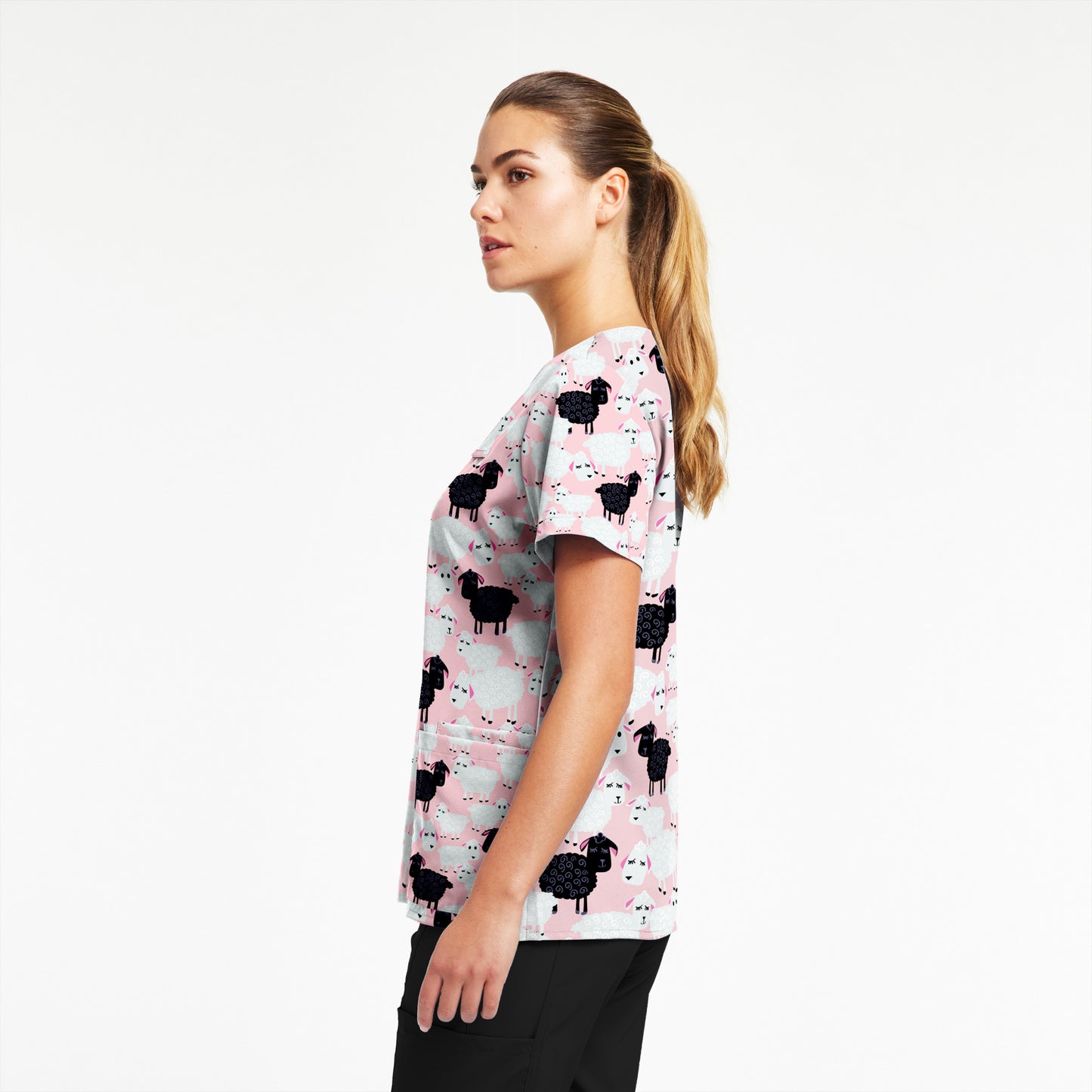 3-Pocket V-Neck Top  | Baa Baa Black Sheep