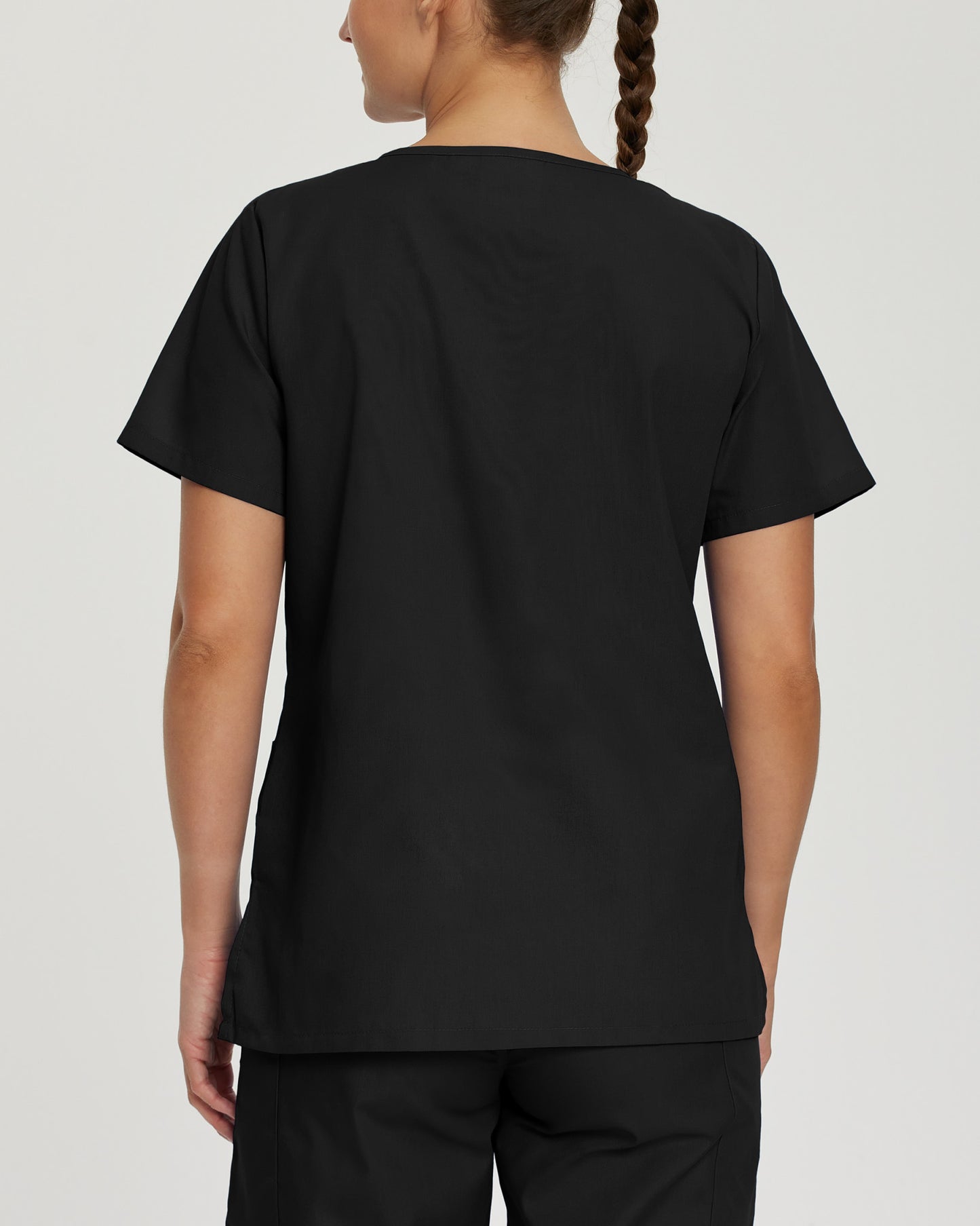 Scrub Zone 3-Pocket V-Neck Top  | Black