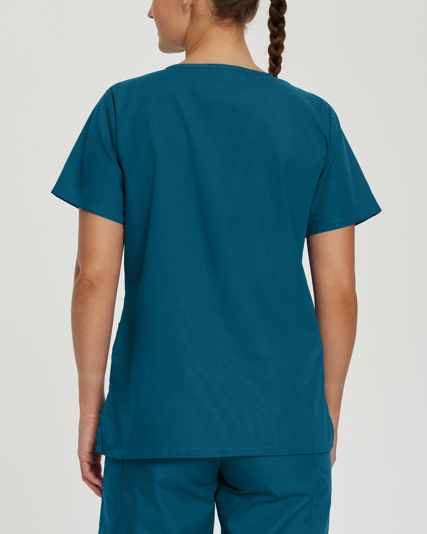 Scrub Zone 3-Pocket V-Neck Top  | Caribbean