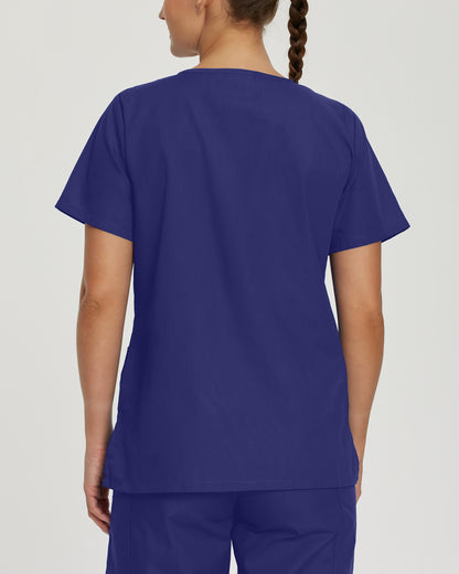Scrub Zone 3-Pocket V-Neck Top  | Cobalt