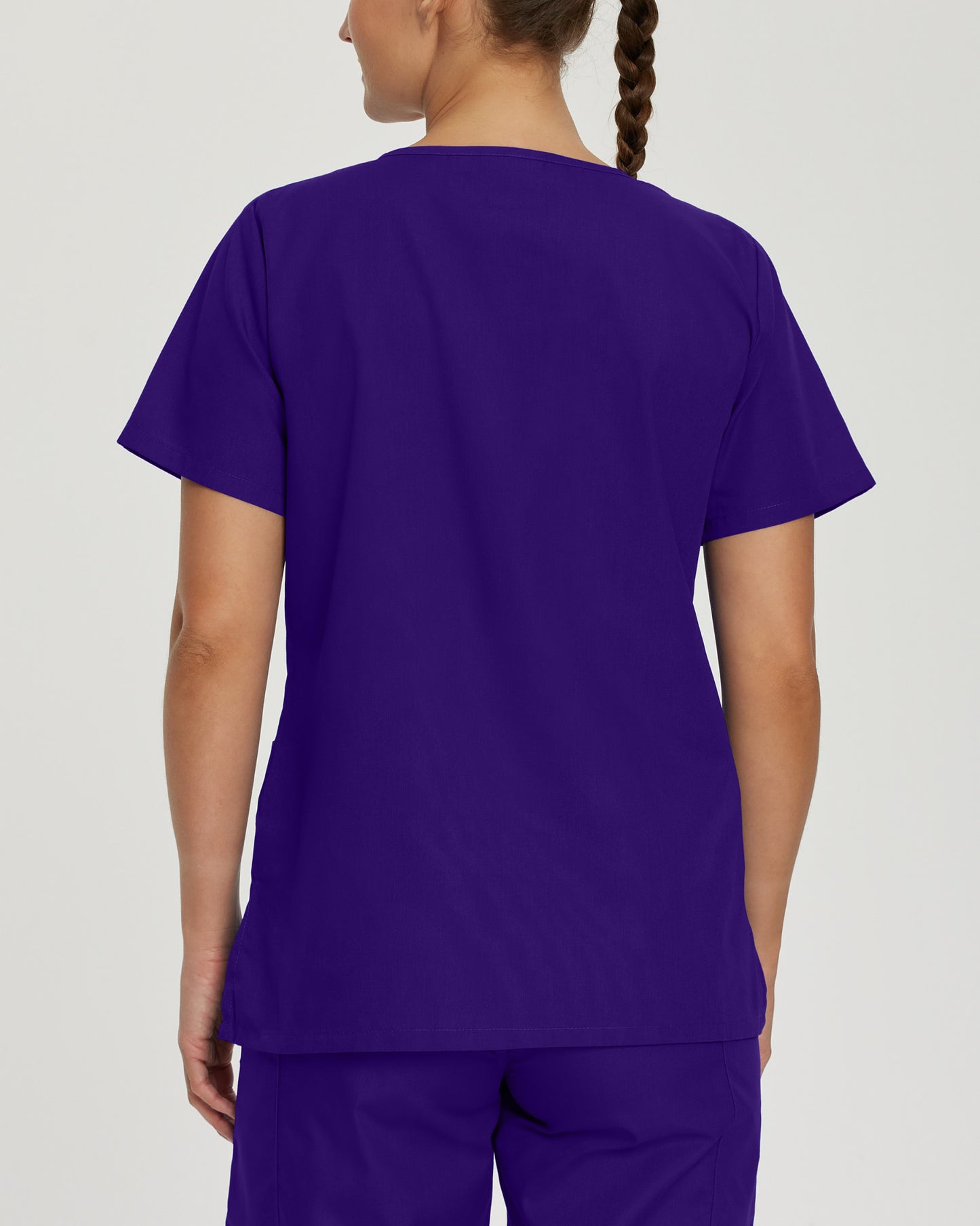 Scrub Zone 3-Pocket V-Neck Top  | Grape