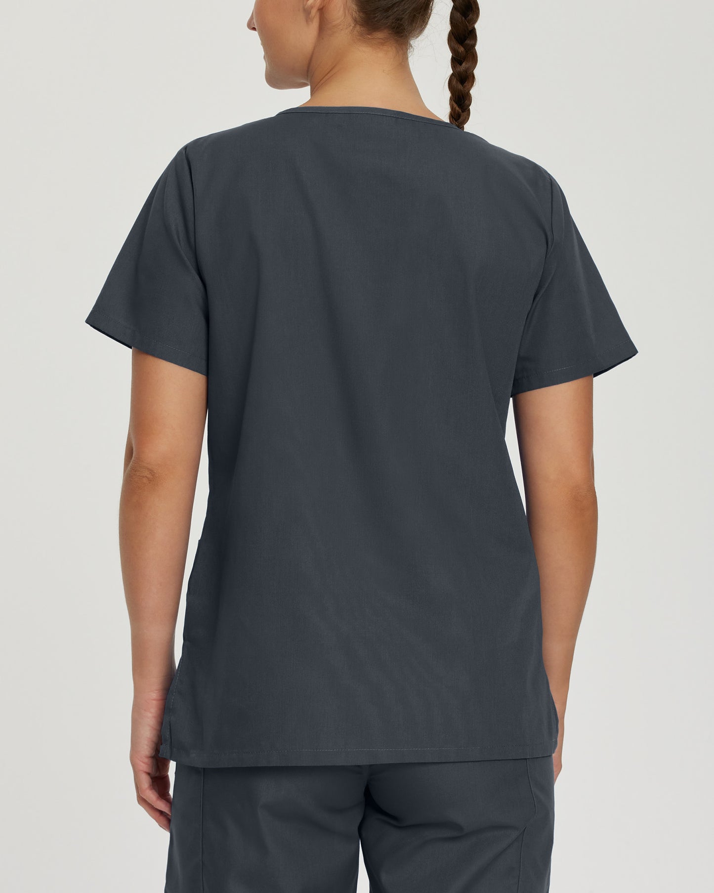 Scrub Zone 3-Pocket V-Neck Top  | Graphite
