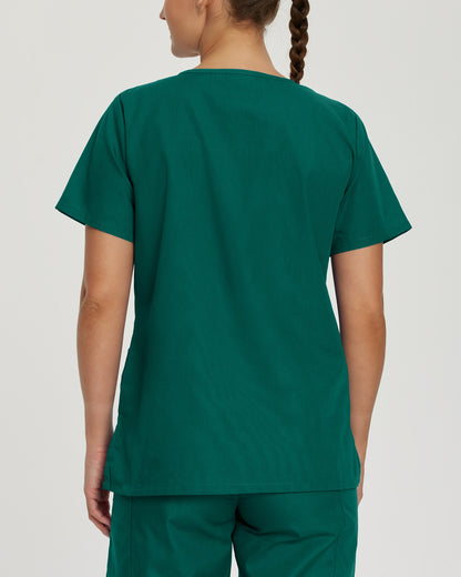 Scrub Zone 3-Pocket V-Neck Top  | Hunter