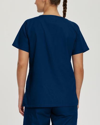 Scrub Zone 3-Pocket V-Neck Top  | Navy