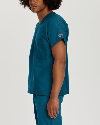 Scrub Zone 1-Pocket V-Neck Top  | Caribbean