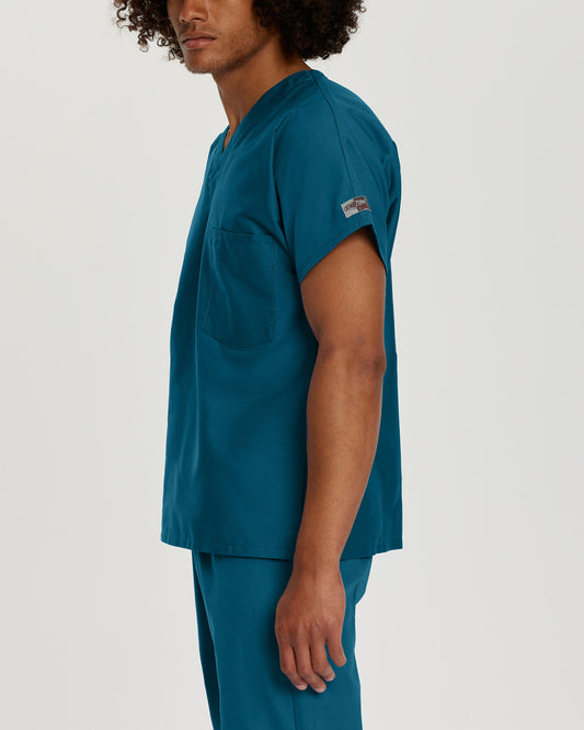 Scrub Zone 1-Pocket V-Neck Top  | Caribbean