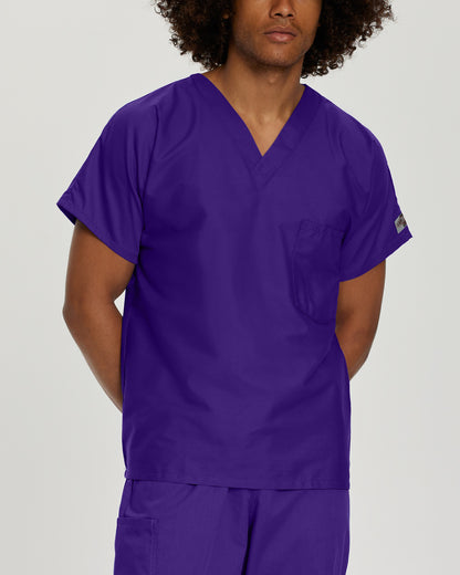 Scrub Zone 1-Pocket V-Neck Top  | Grape