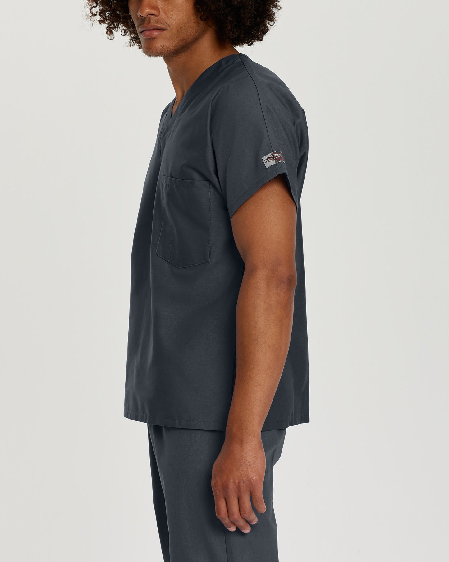Scrub Zone 1-Pocket V-Neck Top  | Graphite