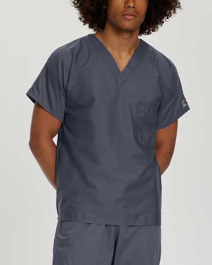 Scrub Zone 1-Pocket V-Neck Top  | Steel